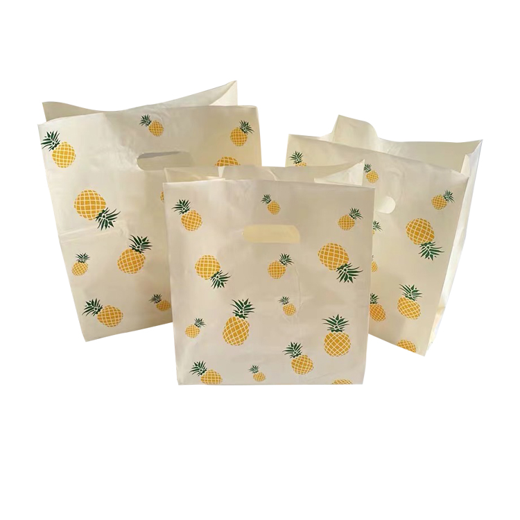 Eco Friendly Thank You Plastic Gift Bag With Handle, Birthday Party Food Bread Candy Cake Cookie Gift Packaging Bags