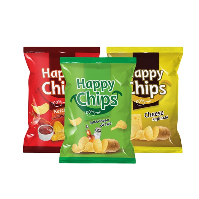 Laminated Custom Printing Puffs Food Popcorn Potato Chips Packaging Bag