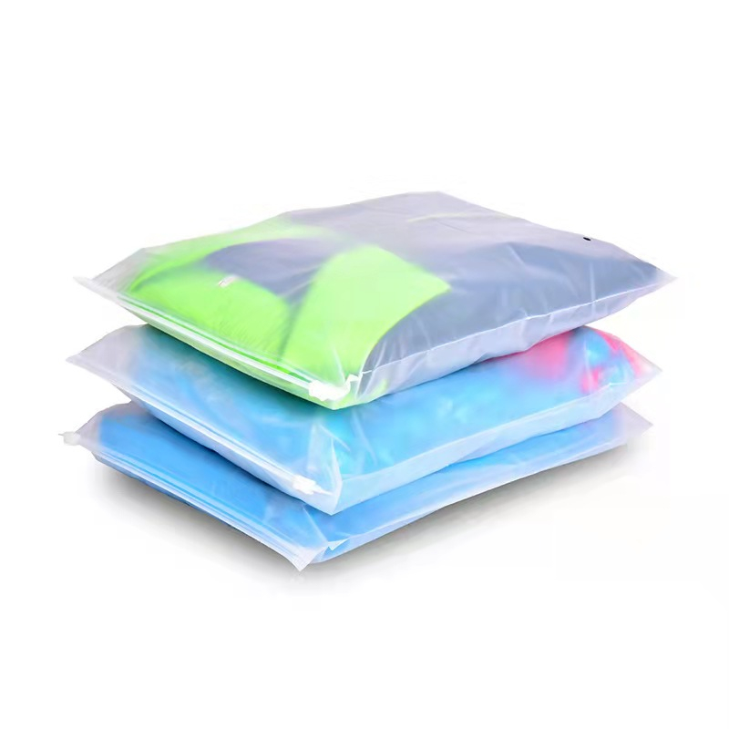 Custom Logo Industry Garment Clothing Packaging Bag With Zipper